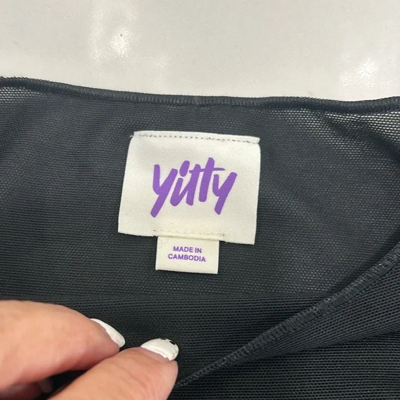 Yitty Mesh Me Black Crop Top. Size XL (749Ii) - Picture 10 of 17